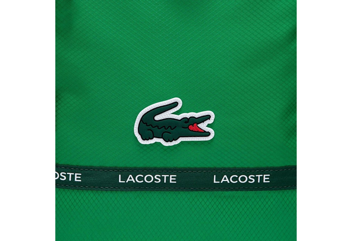 Lacoste Rucksack Lacoste Kids Rucksack grün aus recyceltem Material mit Krokodil-Patch