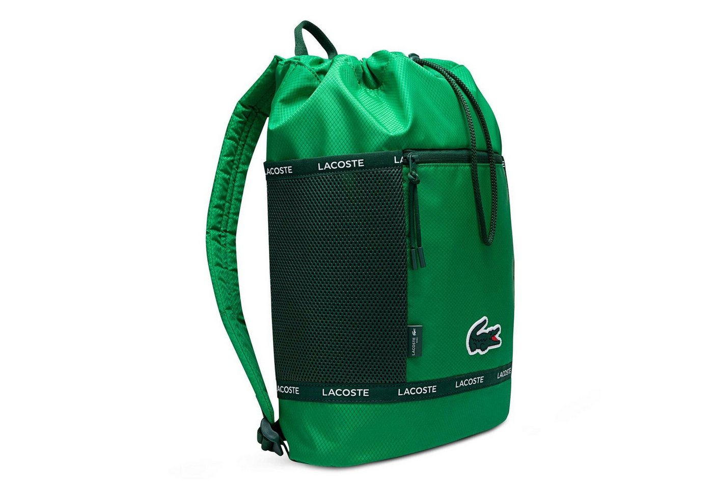 Lacoste Rucksack Lacoste Kids Rucksack grün aus recyceltem Material mit Krokodil-Patch Bild 2