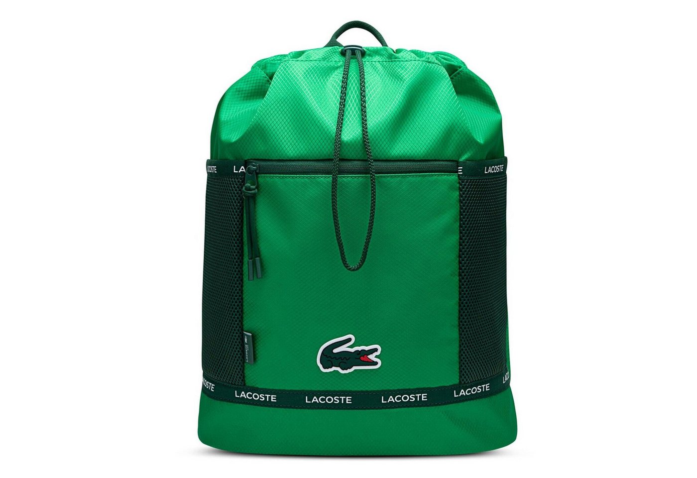 Lacoste Rucksack Lacoste Kids Rucksack grün aus recyceltem Material mit Krokodil-Patch Bild 3