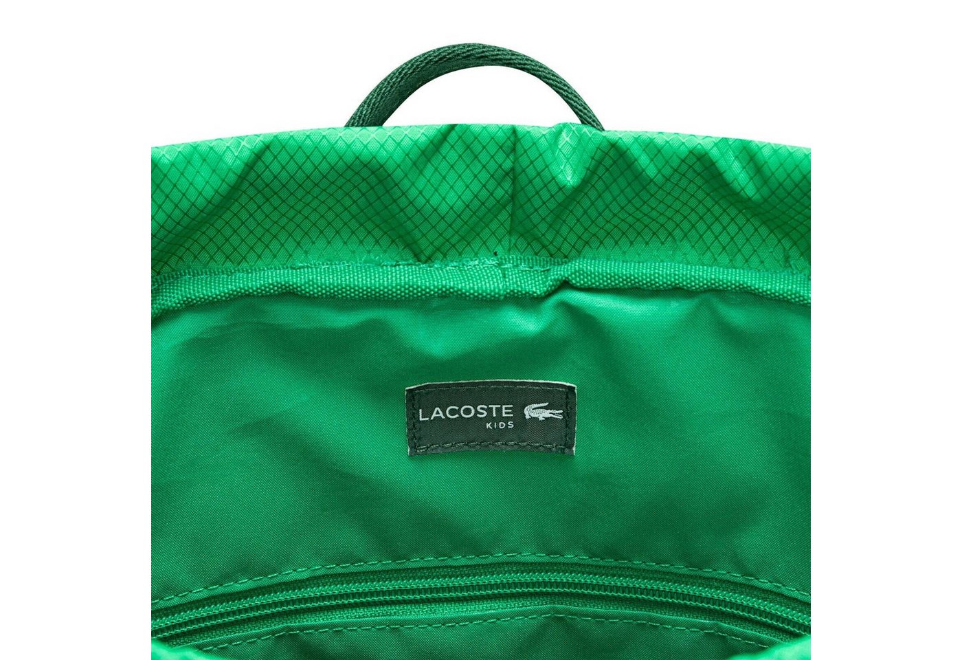 Lacoste Rucksack Lacoste Kids Rucksack grün aus recyceltem Material mit Krokodil-Patch Bild 5