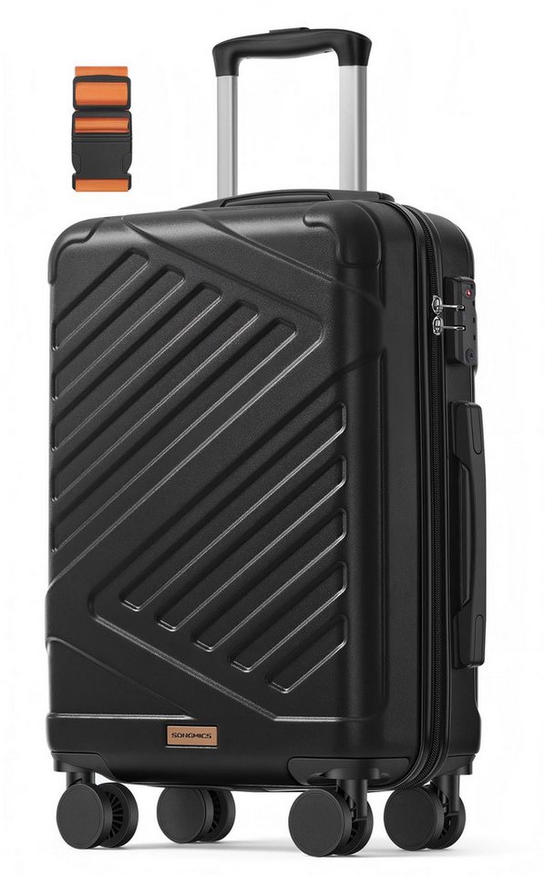 SONGMICS Hartschalen-Trolley Kofferset, 360° Rollen, robuster Reisekoffer, Bordcase, ABS, Handgepäckgeeignet, TSA-Schloss, Zahlenschloss, Koffergurt Bild 4