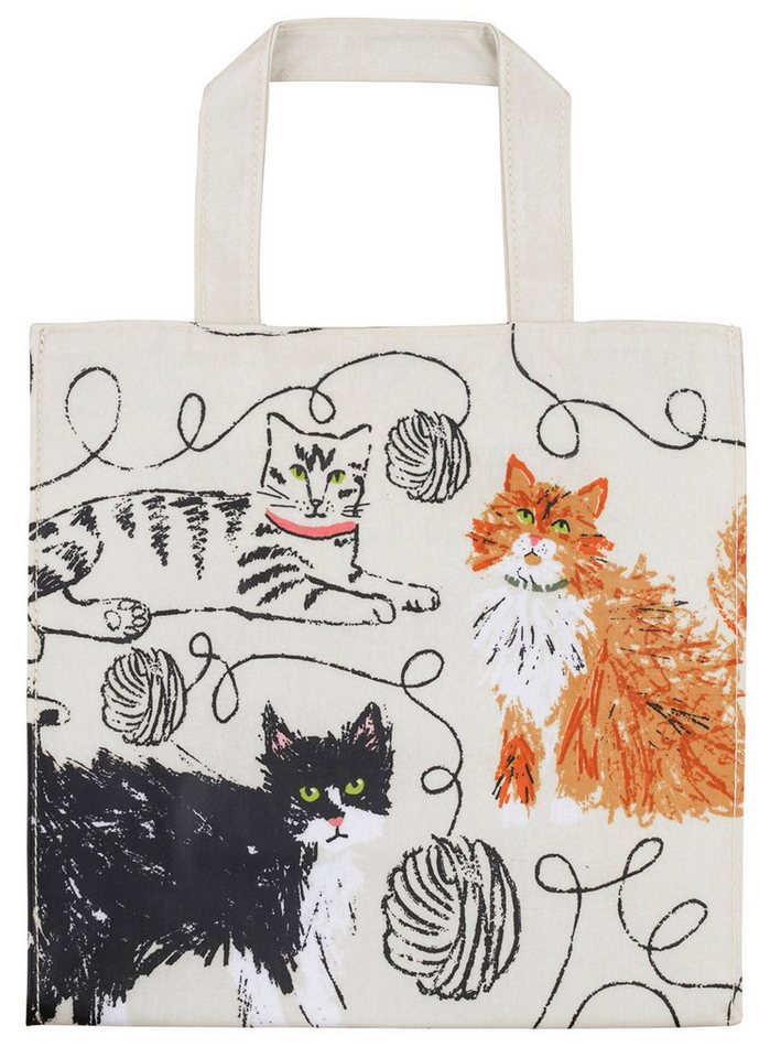 Ulster Weavers Einkaufsbeutel Feline Friends, Einkaufstasche Small ca.26x26x11cm Baumwolle mit PVC-Beschichtung