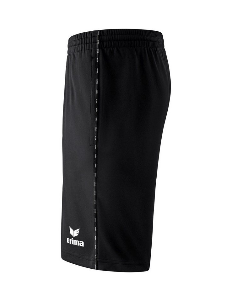Erima Trainingshose Short Basic (100% Polyester, Reißverschlusstaschen) kurz schwarz Bild 3