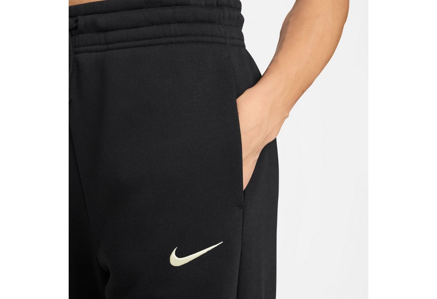Nike Sporthose W NSW PHNX FLC HR PANT WIDE 2 BLACK/SAIL