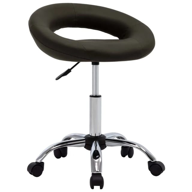 vidaXL Arbeitshocker auf Rollen Braun Kunstleder 323666