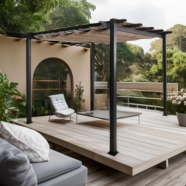 MCW Pergola N93 Creme-Beige 3x3m