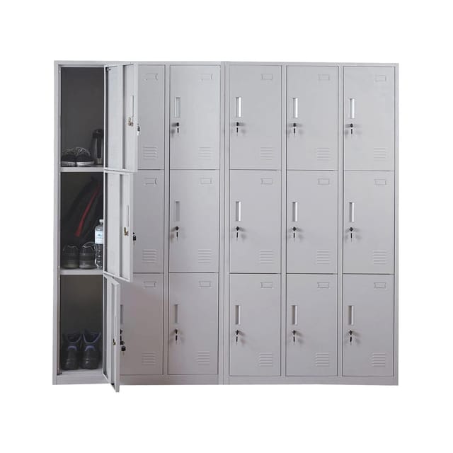 MCW Schließfach Preston T829 Grau 18 Fächer