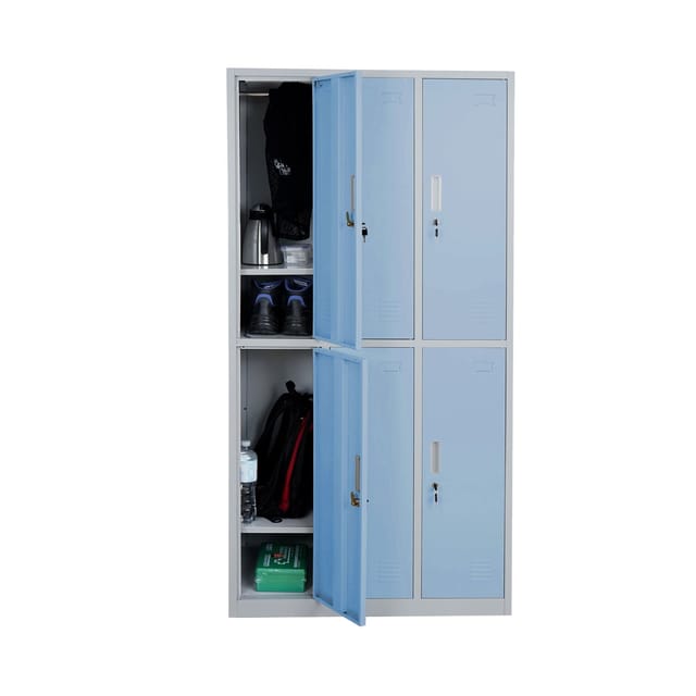 MCW Schließfach Preston T829 Blau 6 Fächer