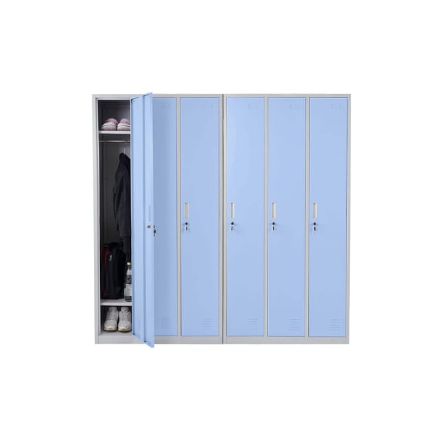 MCW Schließfach Boston T829 Blau 6 Fächer
