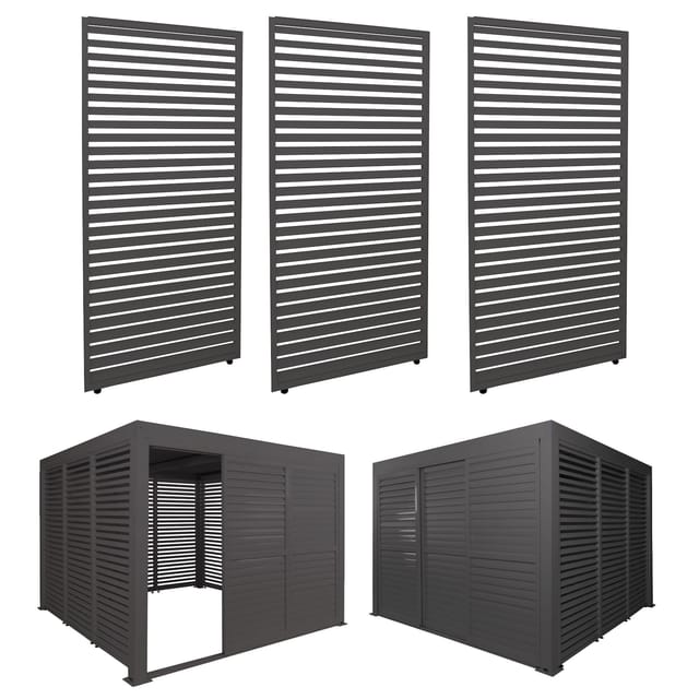 MCW Paneele Für Pergola L46 3er-Set Anthrazit