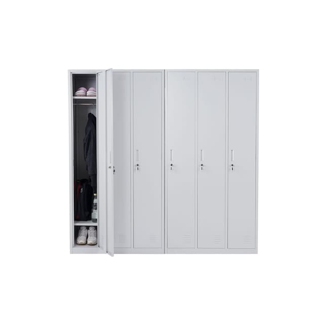MCW Schließfach Boston T829 Grau 6 Fächer