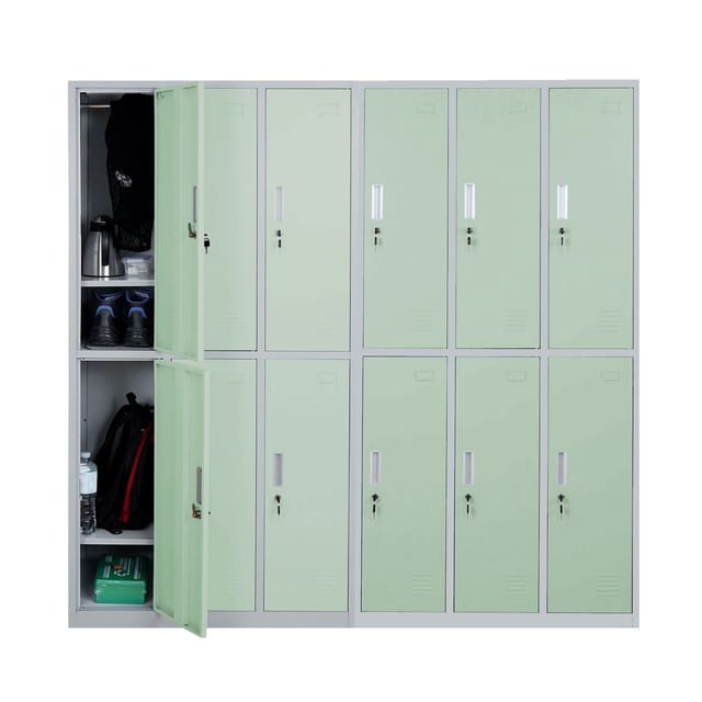 MCW Schließfach Preston T829 Grün 12 Fächer
