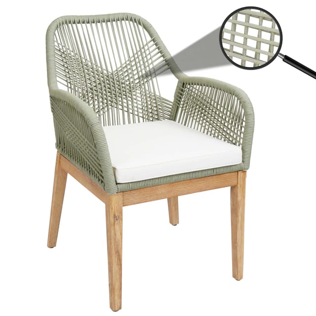 MCW Gartenstuhl H56b Grün Kissen Creme