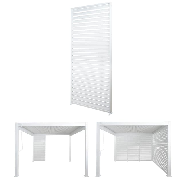 MCW Lamellenwand Für Pergola N94 Weiß
