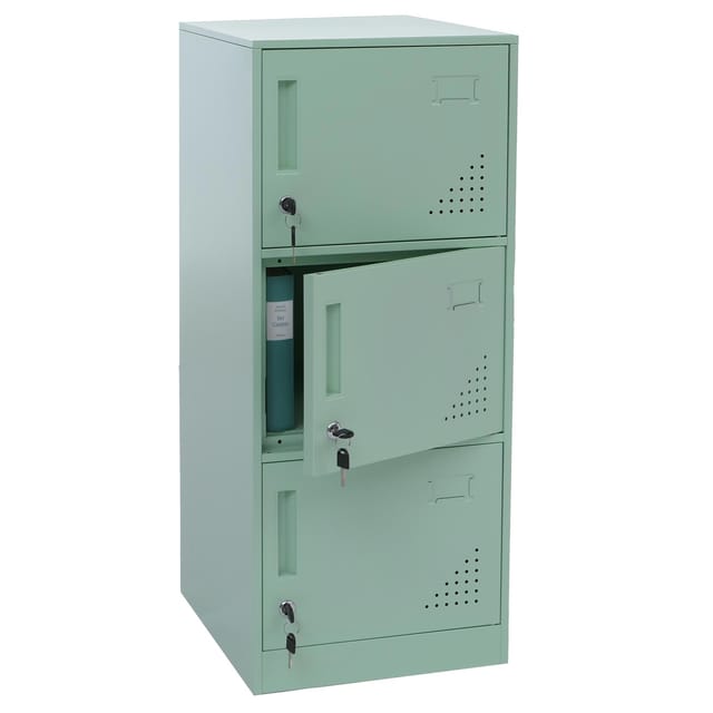 MCW Spind P63 Mintgrün 3 Türen