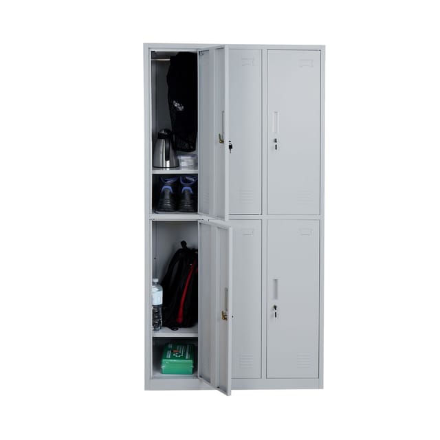 MCW Schließfach Preston T829 Grau 6 Fächer
