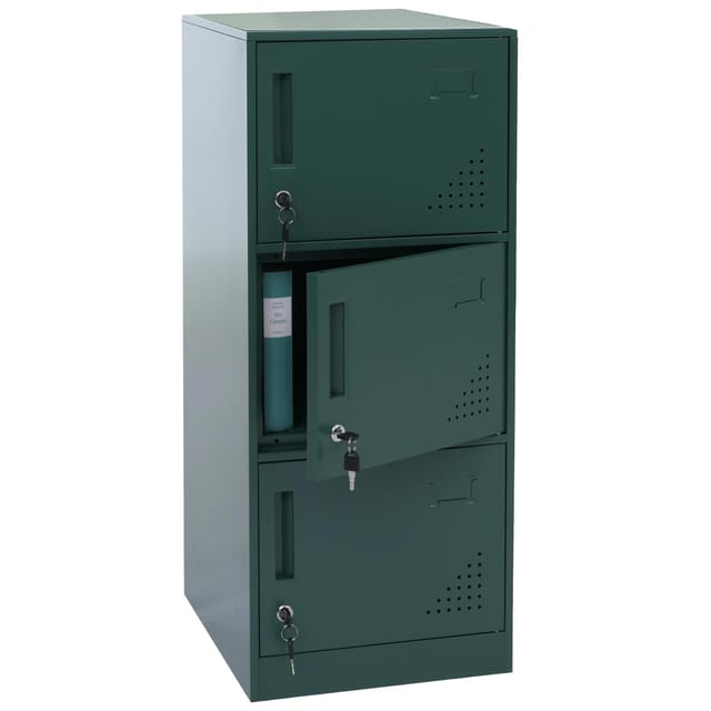 MCW Spind P63 Grün 3 Türen