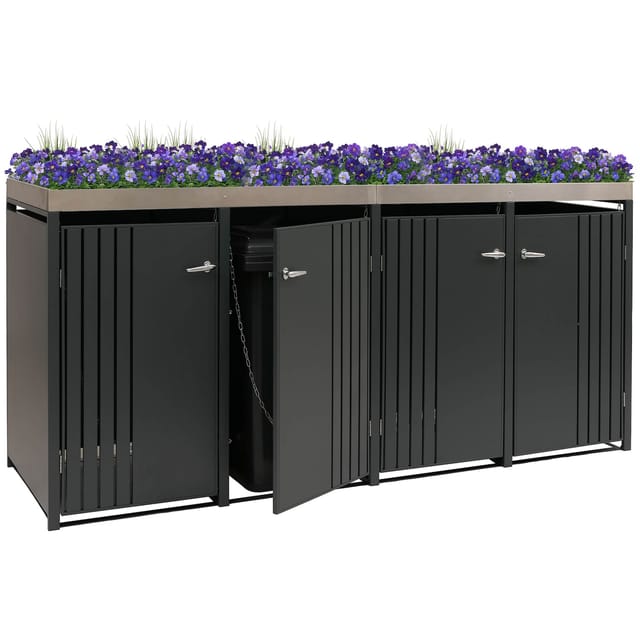 MCW Mülltonnenverkleidung O67 Anthrazit 125x260x84cm