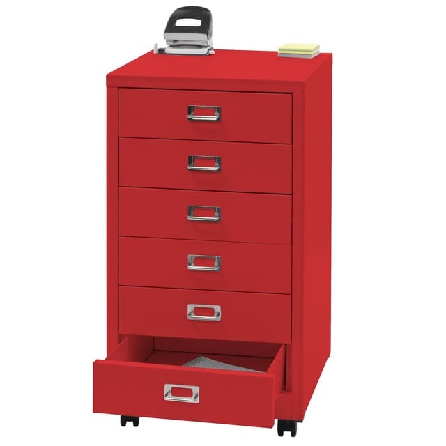 MCW Rollcontainer L49 Rot 6 Schubladen