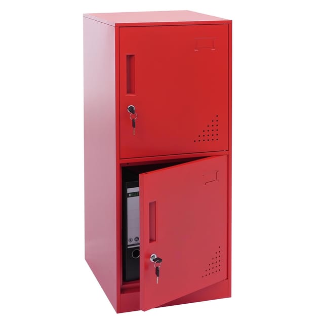 MCW Spind P63 Rot 2 Türen