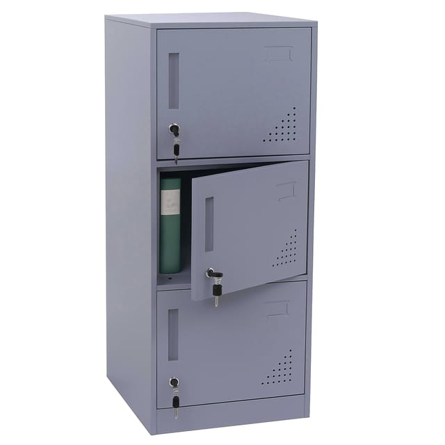 MCW Spind P63 Grau 3 Türen