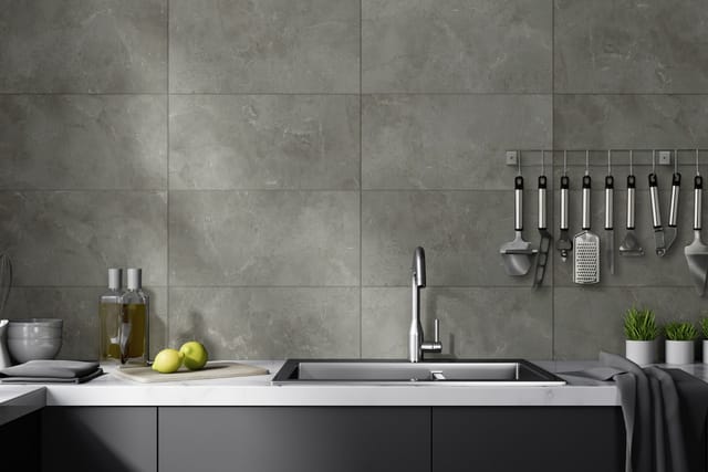 Grosfillex Komposit-Wandpaneele GX Wall+ Grey Marble 30 cm x 60 cm