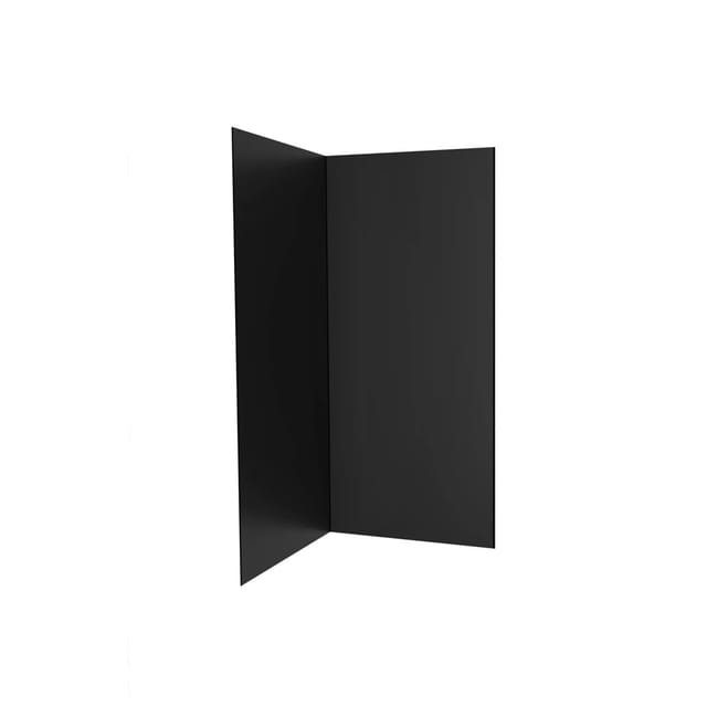 Duschparadies 120 x 90 x 210cm Duschrückwand Duschrückwände Wandverkleidung Premium Aluverbundplatte 3mm Fliesenersatz Schwarz