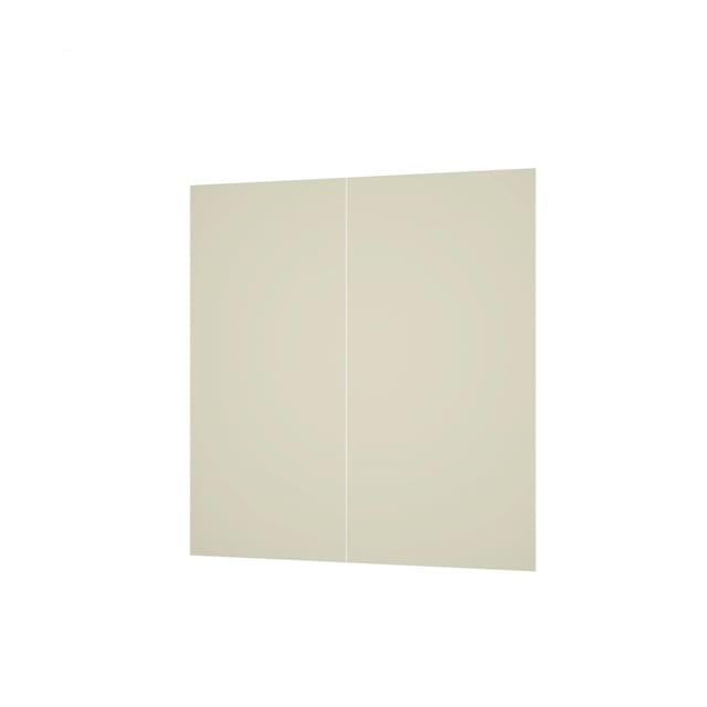 Duschparadies 180 x 210cm Duschrückwand Duschrückwände Wandverkleidung Premium Aluverbundplatte 3mm Fliesenersatz Elfenbeinweiß 2 Stück Zusammenbau