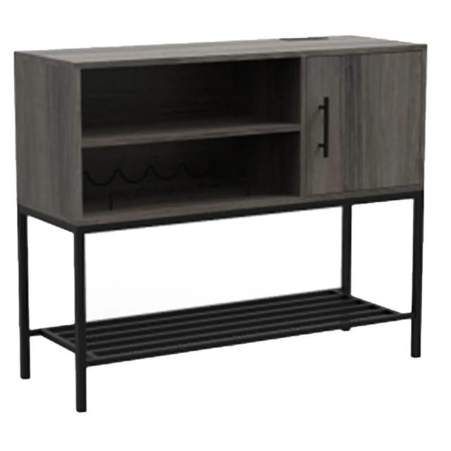 Costway Sideboard Grau 35 x 100 x 83 cm Weinregal Metallablage