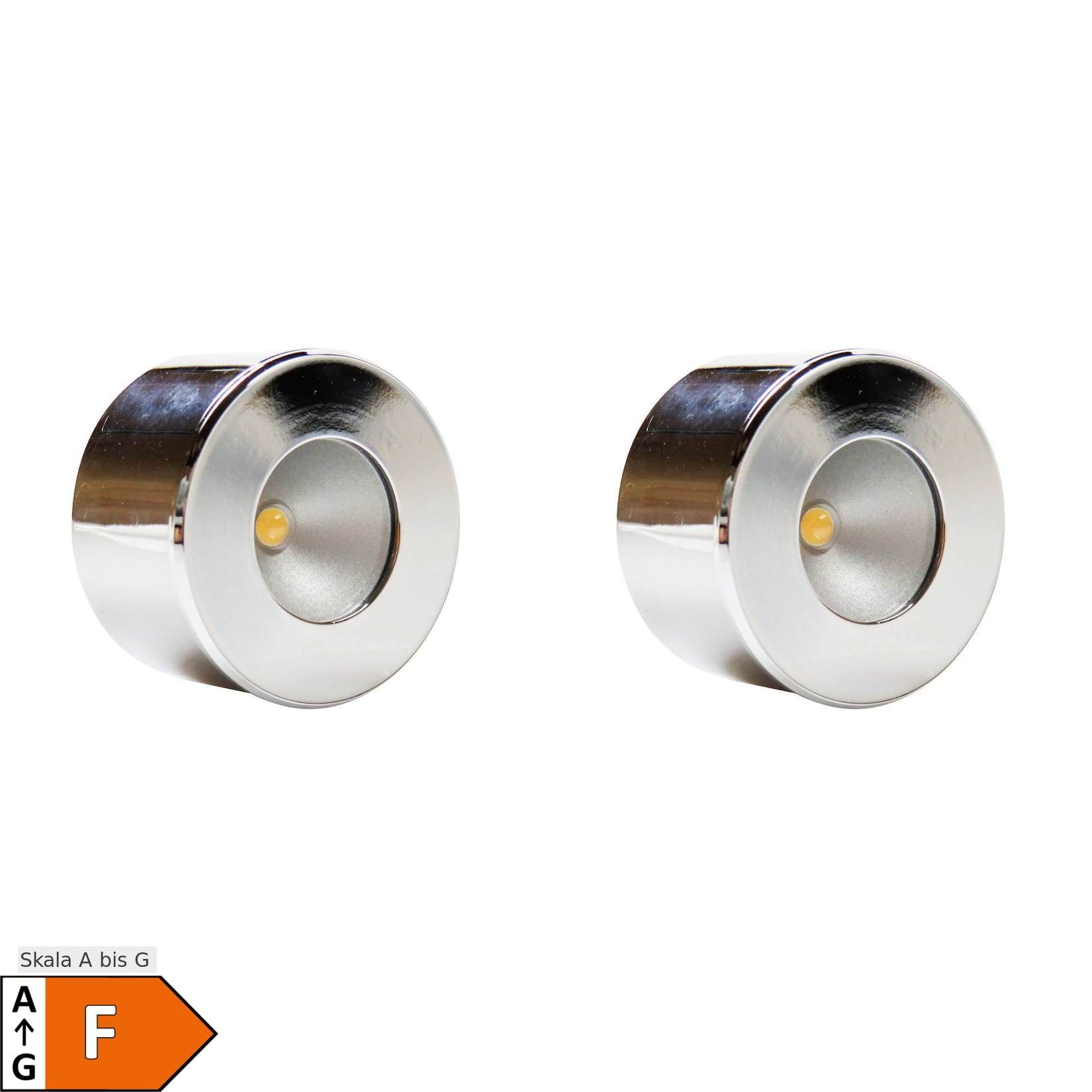 LED Unterbauleuchte, Mini-Star, chrom, warmweiss, 2er SET