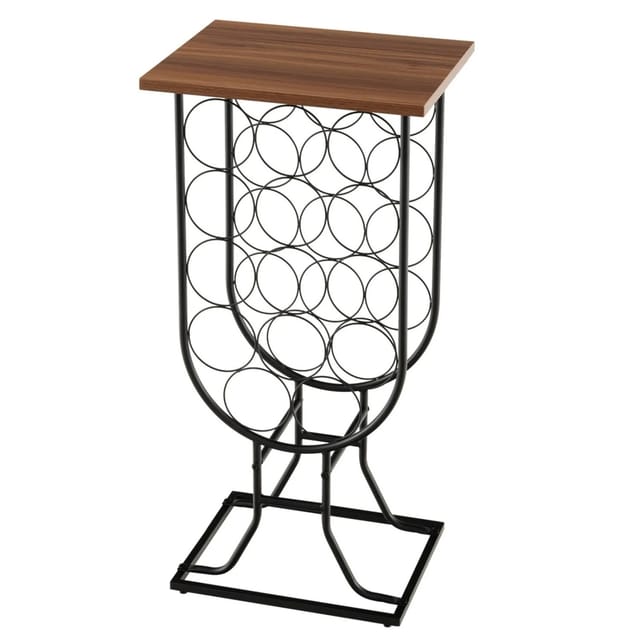 Costway Servierwagen 14 Flaschen Metallrahmen 38 x 30 x 82 cm