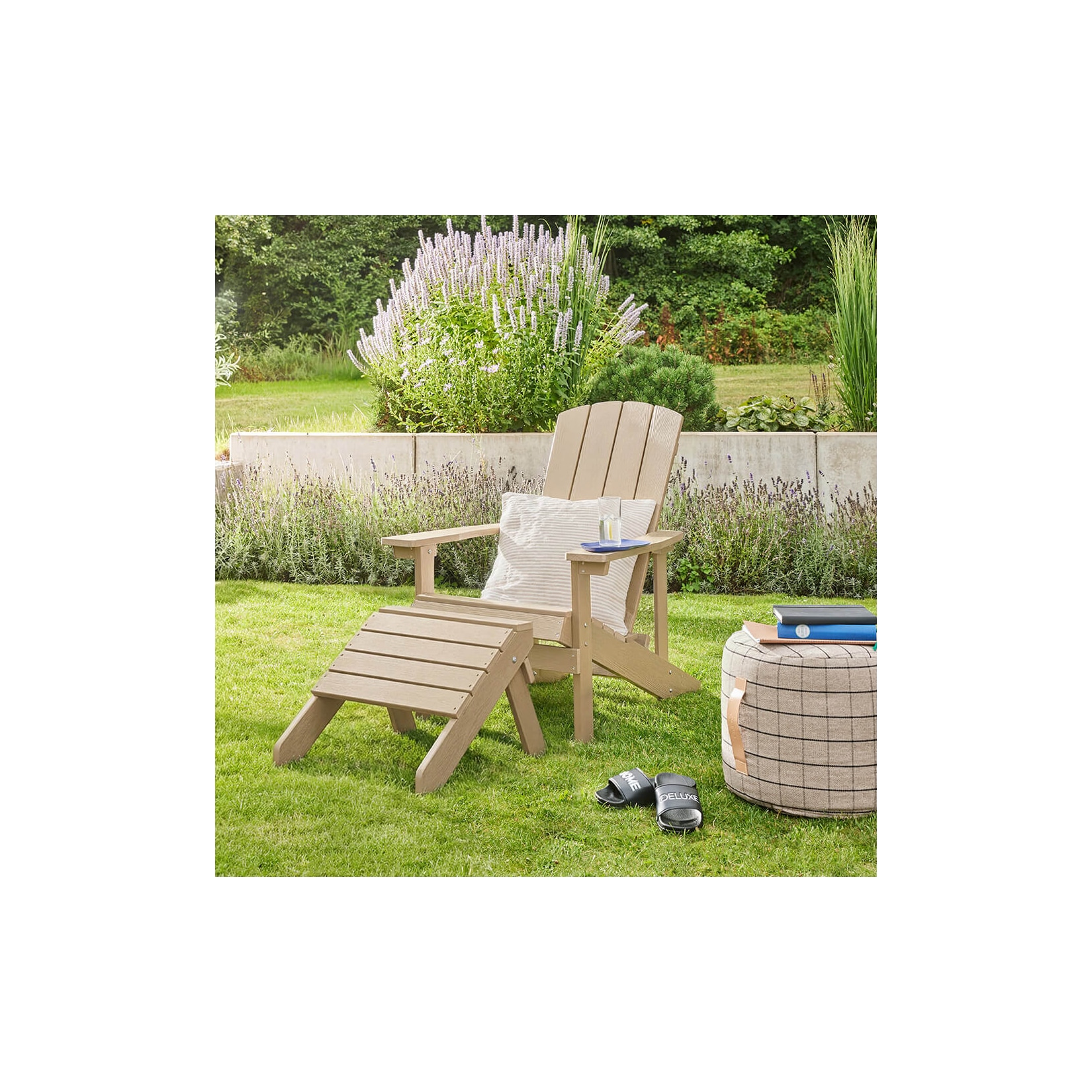 HOME DELUXE Hocker FAREA – Creme-Weiß