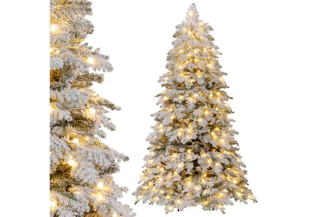 Costway Weihnachtsbaum mit 130 Funkelnden Kugeln Led-Lichtern 180 cm