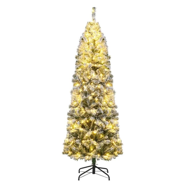 Costway Weihnachtsbaum mit 260 Led-Lichtern & 8 Lichtmodi 180 cm