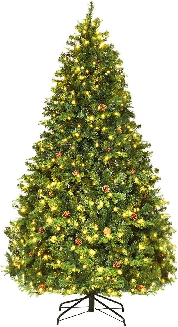 Costway Led Künstlicher Weihnachtsbaum mit Klappsystem 210 cm