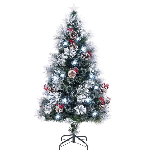 Costway Weihnachtsbaum Künstlich mit Beleuchtung Grün 150 cm