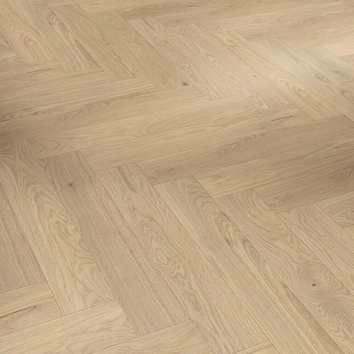Parador Parkettmuster Trendtime 3 Living Plus Eiche Bardolino Weiß Lackiert Matt