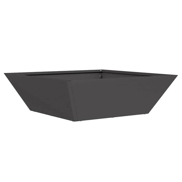 vidaXL Garten-Pflanzgefäß Schwarz 50 x 50 x 15 cm Kaltgewalzter Stahl 873824