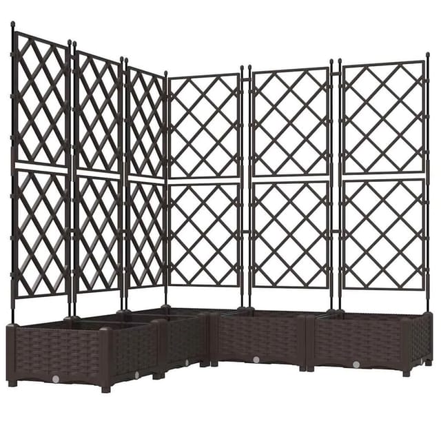 vidaXL Garten-Pflanzgefäß 5 Stk Braun 120 x 120 x 125,5 cm Stahl 42002819