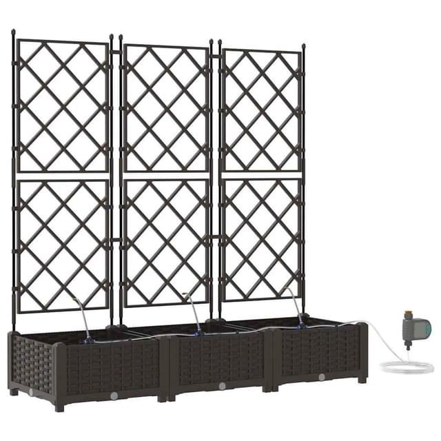 vidaXL Garten-Pflanzgefäß 3 Stk Braun Stahl 42002829
