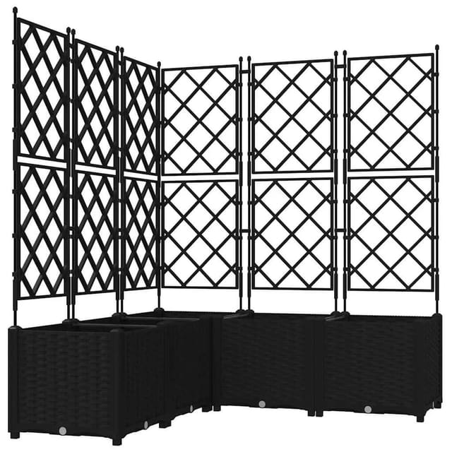 vidaXL Garten-Pflanzgefäß 5 Stk Schwarz 120 x 120 x 143 cm Stahl 42002843
