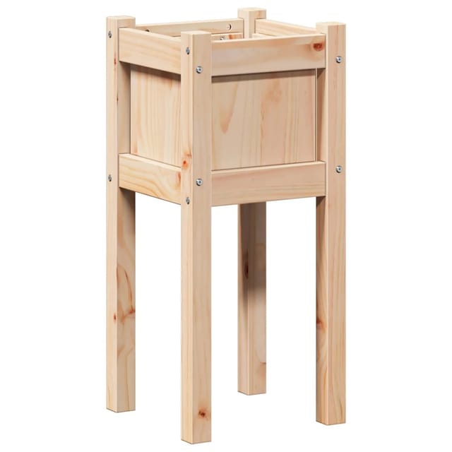 vidaXL Garten-Pflanzgefäß Natur 31 x 31 x 70 cm Massives Kiefernholz 8000818