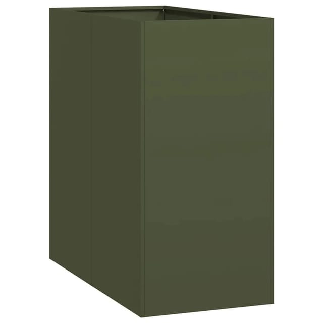 vidaXL Pflanzgefäß Olivgrün 40x80x80 cm Stahl 860776