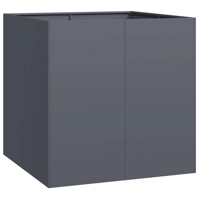 vidaXL Pflanzgefäß Anthrazit 80x80x80 cm Stahl 860782