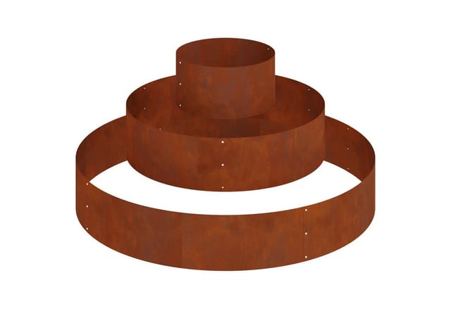 vidaXL Garten-Pflanzgefäß Braun 120 x 120 x 20 cm Wetterfeststahl 873661