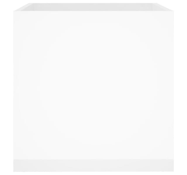 vidaXL Pflanzgefäß Hochglanz-Weiß 40x40x40 cm Holzwerkstoff 808798
