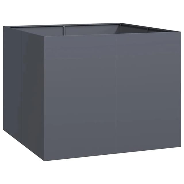 vidaXL Pflanzgefäß Anthrazit 100x100x80 cm Stahl 860824