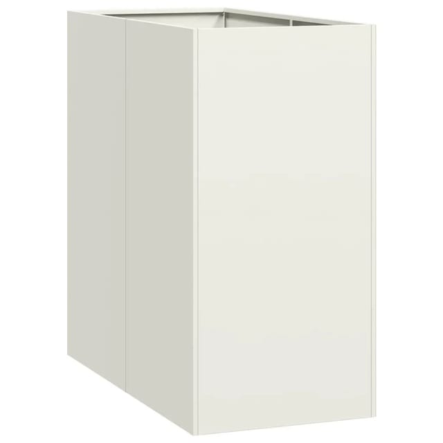vidaXL Pflanzgefäß Weiß 40x80x80 cm Stahl 860774