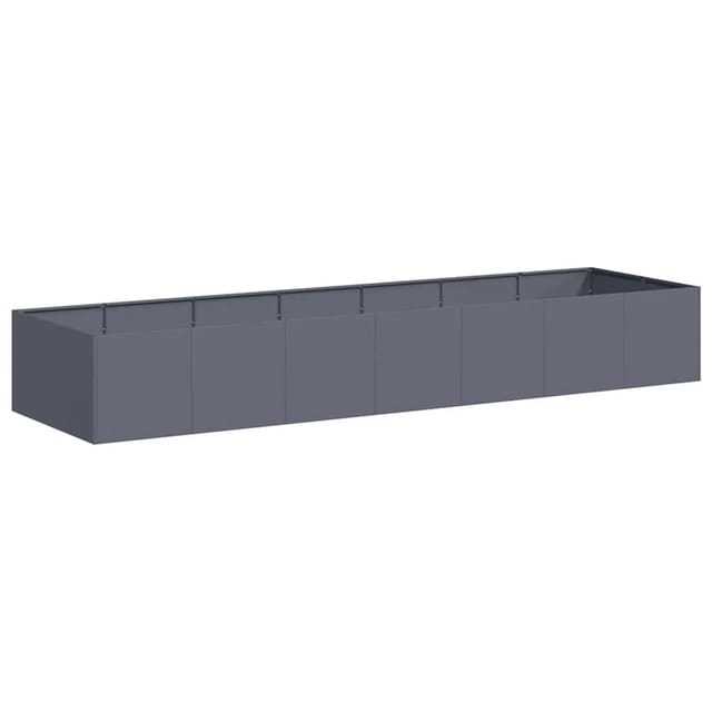 vidaXL Pflanzgefäß Anthrazit 280x80x40 cm Stahl 860761
