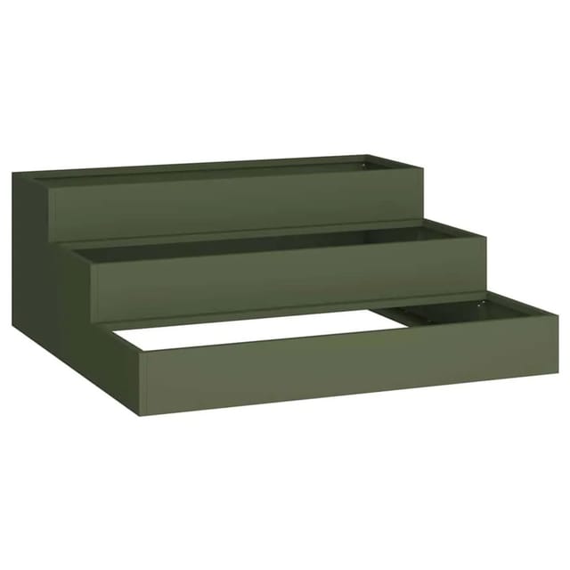 vidaXL Garten-Pflanzgefäß Olive Grün 90 x 90 x 35 cm 865837